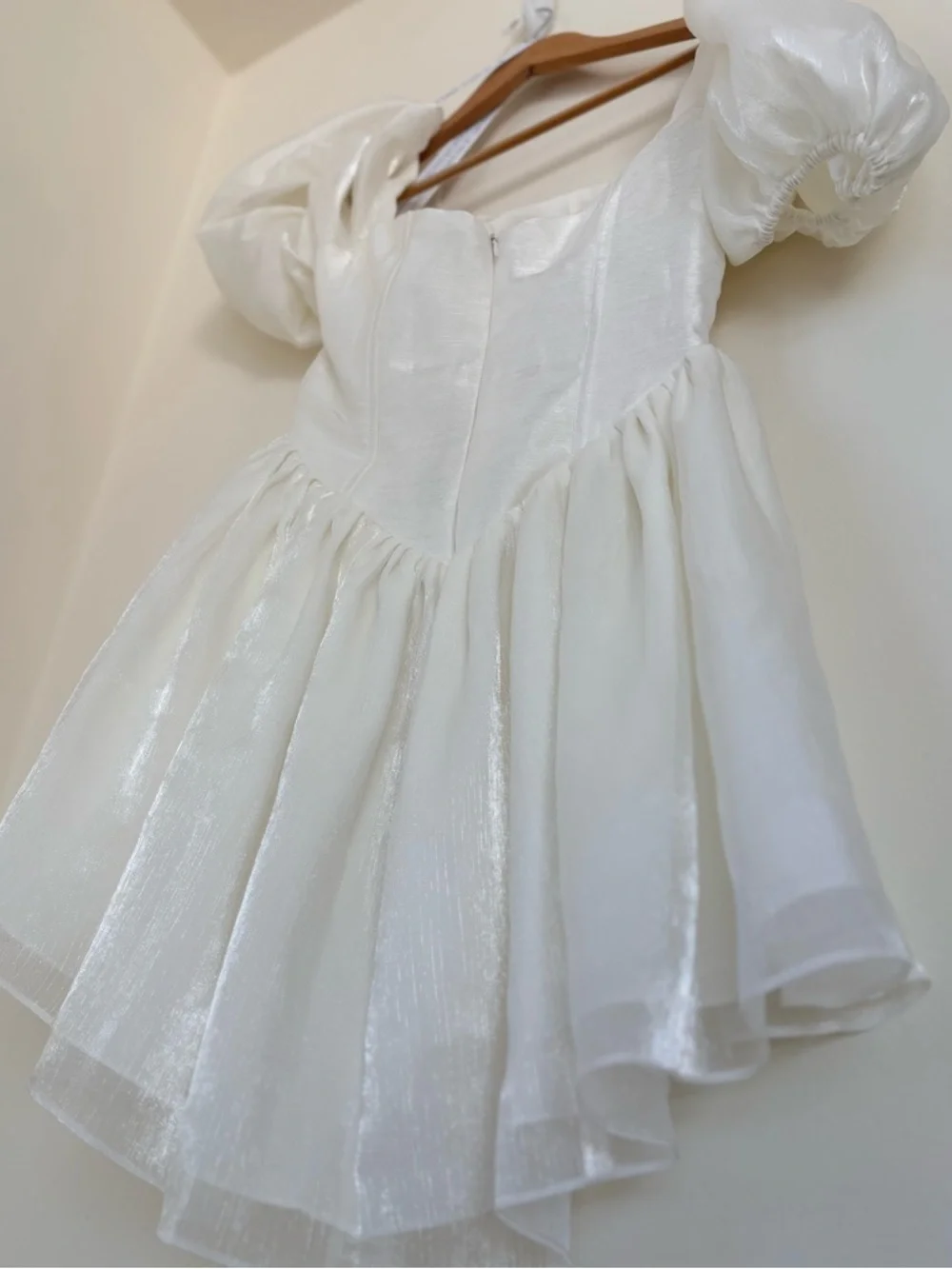 Adeirlina White Corset Coquette Mini Dress Size Small Engagement Graduation NEW - Picture 9 of 15